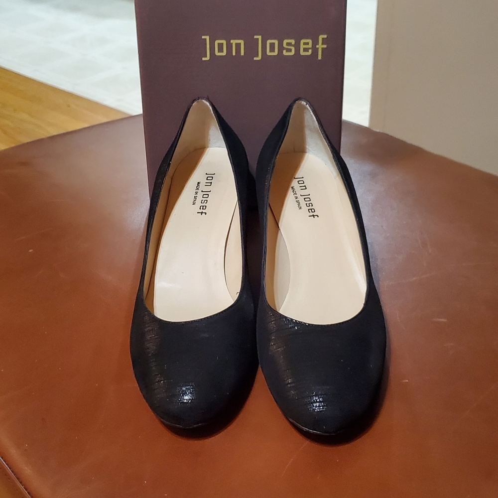 Jon Josef Denise 2 Black Suede Heels - sz 9.5 - Picture 4 of 6